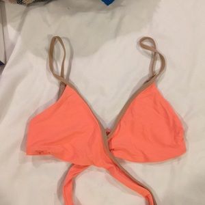 L space Chloe wrap bathing suit top